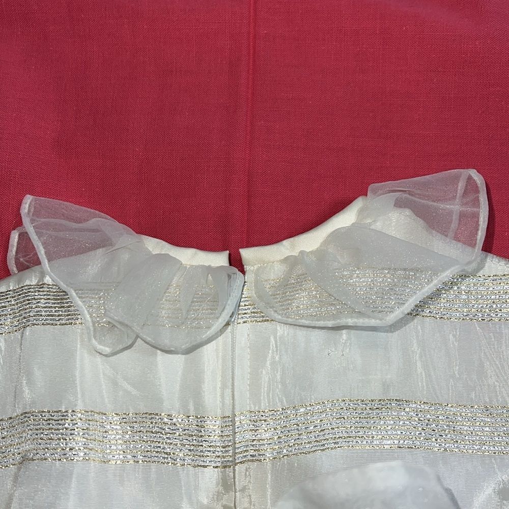 SYLVIA WHYTE for Neiman-Marcus 2T special occasion dress. Ivory, gold and silver - Picture 4 of 10